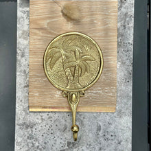 Load image into Gallery viewer, Medium Double Palm Hook - Brushed Gold - Coral and Brass