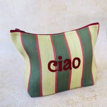 Load image into Gallery viewer, Ciao Cosmetic/Clutch Recycled Bag - Made in India - Coral and Brass