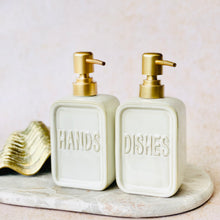Load image into Gallery viewer, Set of 2 Ceramic Soap Dispensers – Ivory Bathroom & Kitchen Pumps