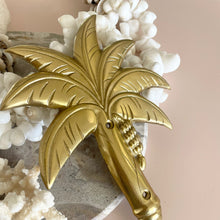 Load image into Gallery viewer, Large Banana Palm Hook - Gold - Coral and Brass
