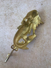 Load image into Gallery viewer, Large Mermaid Hook - Brushed Gold - Coral and Brass