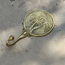 Load image into Gallery viewer, Medium Double Palm Hook - Brushed Gold - Coral and Brass