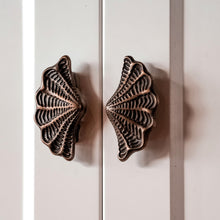 Load image into Gallery viewer, Fan Shell Drawer Pull - Brass