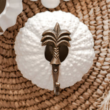 Load image into Gallery viewer, Small Palm Tree Hook - Brass