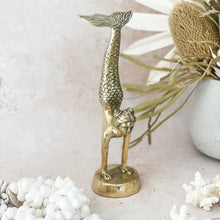 Load image into Gallery viewer, Tails-Up Tabletop Mermaid - Brushed Gold