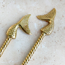 Load image into Gallery viewer, Mermaid Tail Cake Fork - Brushed Gold