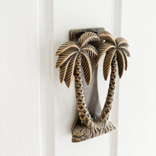 Load image into Gallery viewer, Twin Palms Door Knocker - Brass