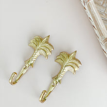 Load image into Gallery viewer, Small Palm Tree Hook - Brushed Gold