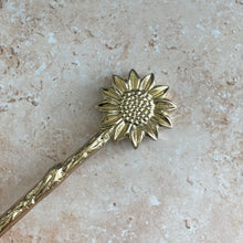 Load image into Gallery viewer, Sunflower Teaspoon - Brushed Gold