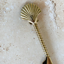 Load image into Gallery viewer, Mermaid Shell Cheese Knife - Brushed Gold
