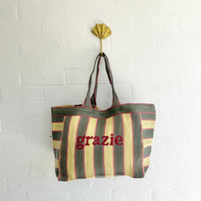 Load image into Gallery viewer, Grazie Recycled Large Tote Beach Bag - Made in India

