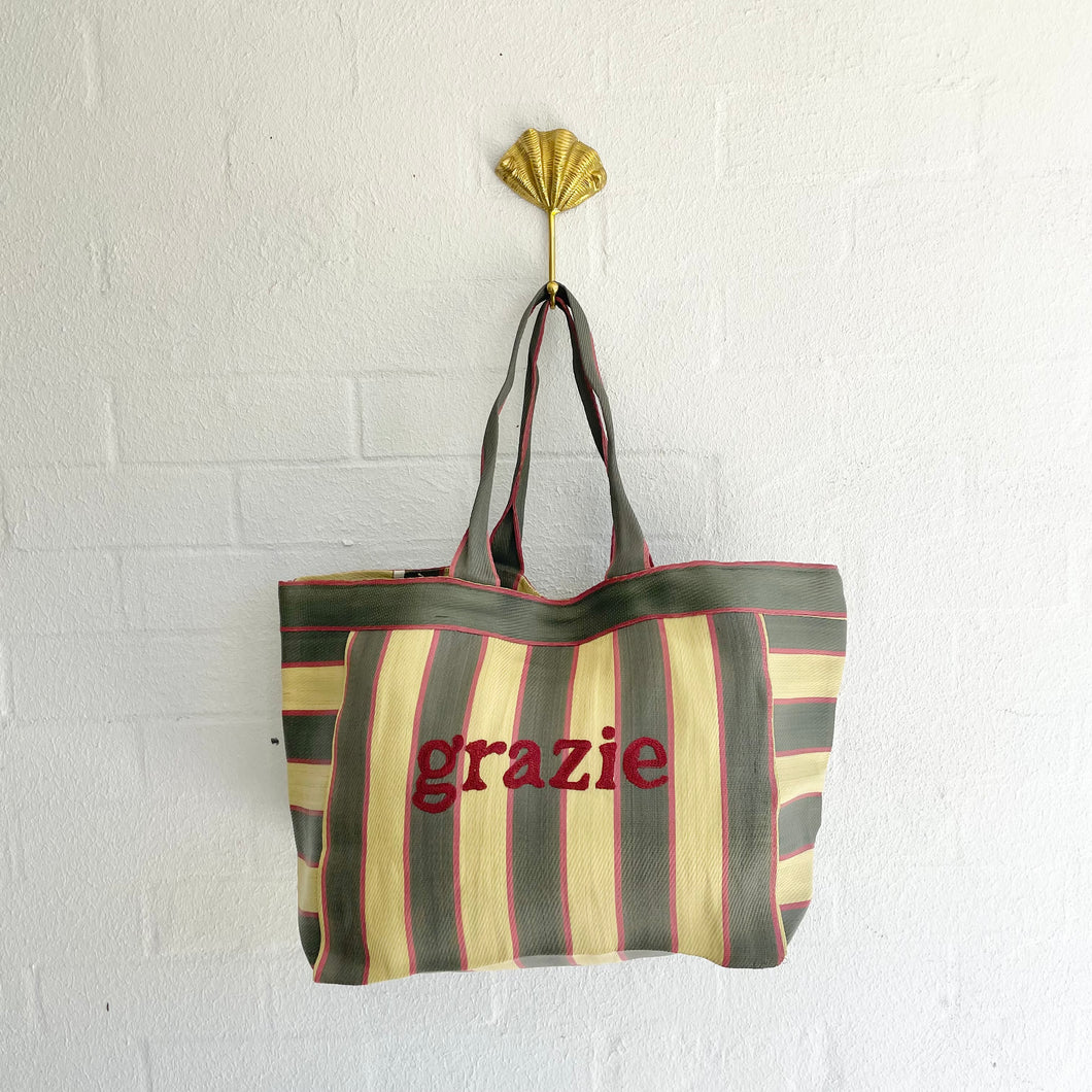 Grazie Recycled Large Tote Beach Bag - Made in India