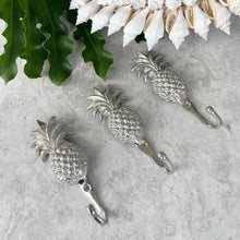 Load image into Gallery viewer, Silver Small Pineapple Brass Hook - Chrome - Coral and Brass
