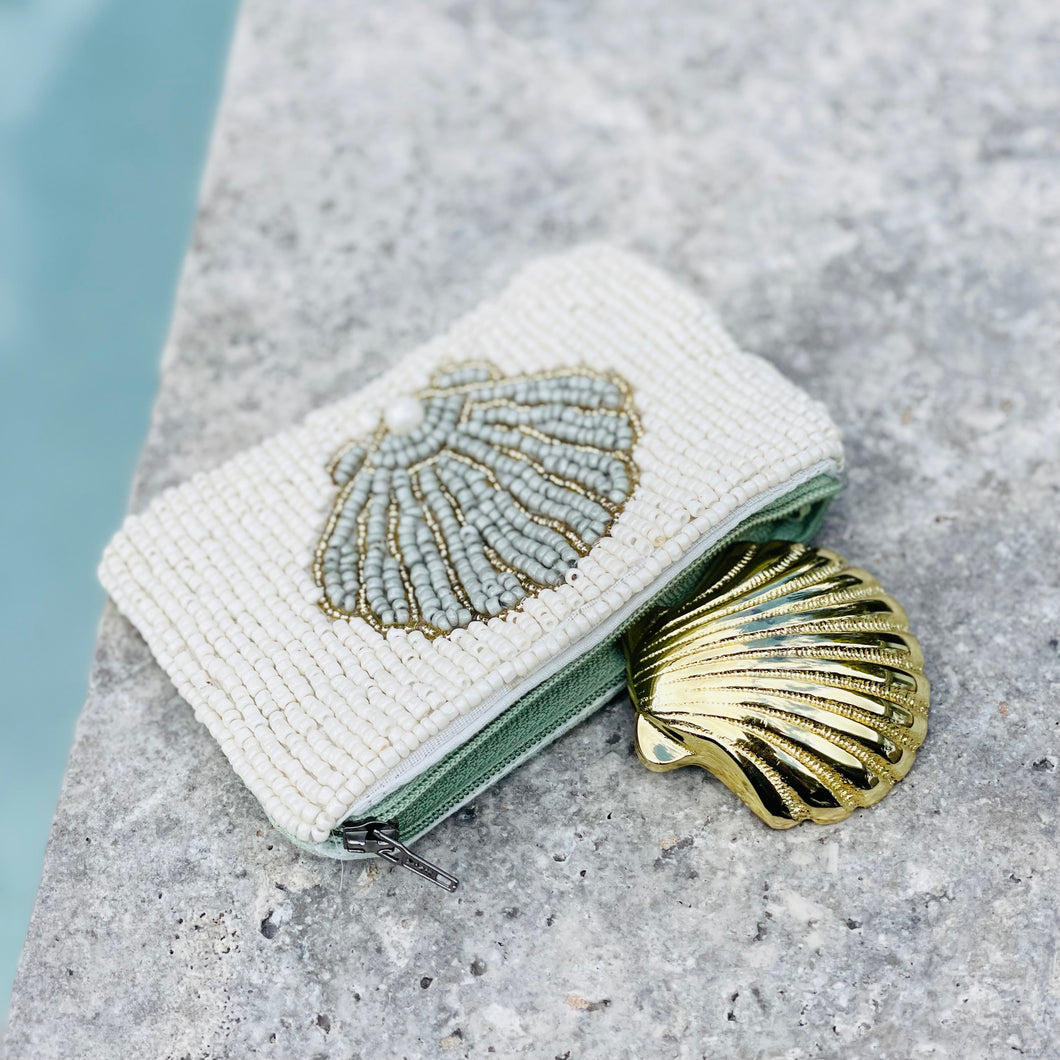 Beaded Shell Venus Pouch Purse