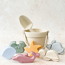 Load image into Gallery viewer, Sand and Sea Silicone Beach Bucket Set - Cream

