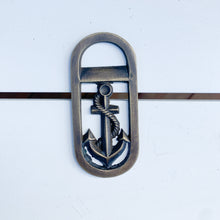 Load image into Gallery viewer, Keychain Anchor Bottle Opener - Brass
