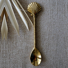 Load image into Gallery viewer, Mermaid Shell Teaspoon - Brushed Gold
