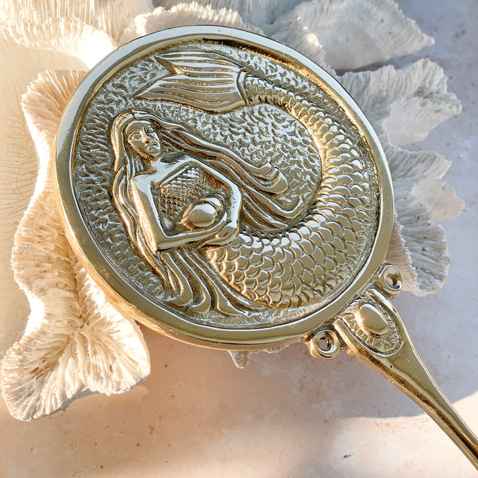 Medium Vintage Mermaid Hook - Brushed Gold