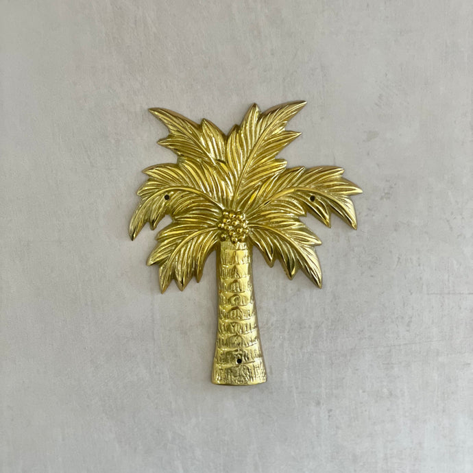 Palm Tree Plaque - Brushed Gold