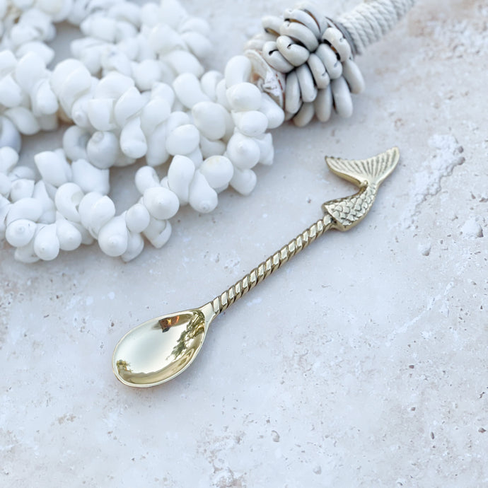 Mermaid Tail Teaspoon - Brushed Gold