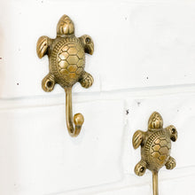 Load image into Gallery viewer, Small Turtle Hook - Brass
