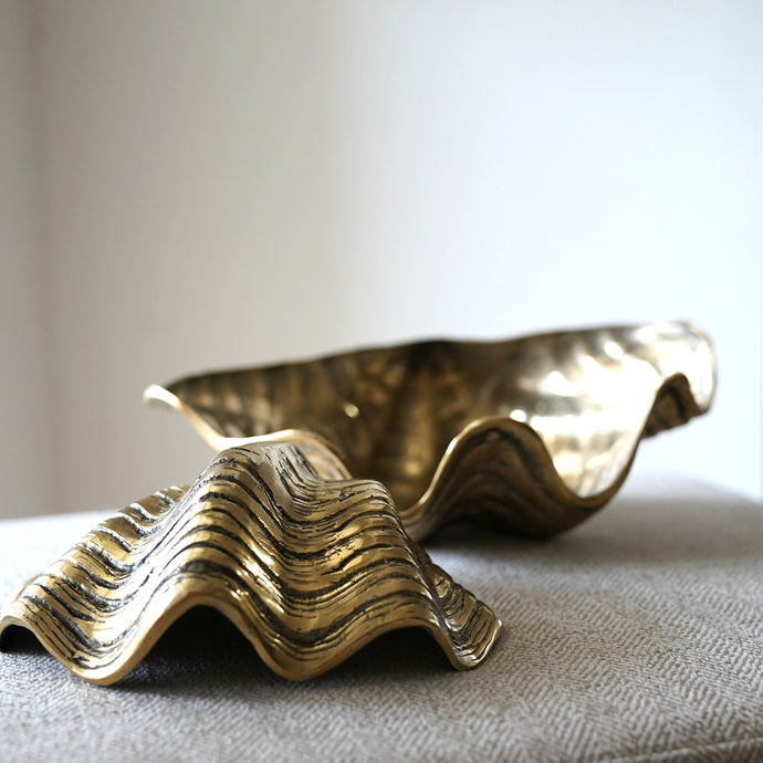 Clam Decor/Bowl - Brushed Gold