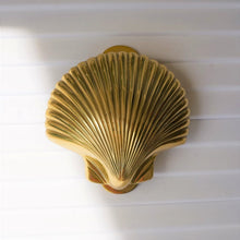 Load image into Gallery viewer, Mermaid Shell Door Knocker - Brushed Gold
