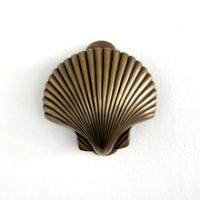 Load image into Gallery viewer, Mermaid Shell Door Knocker - Brass
