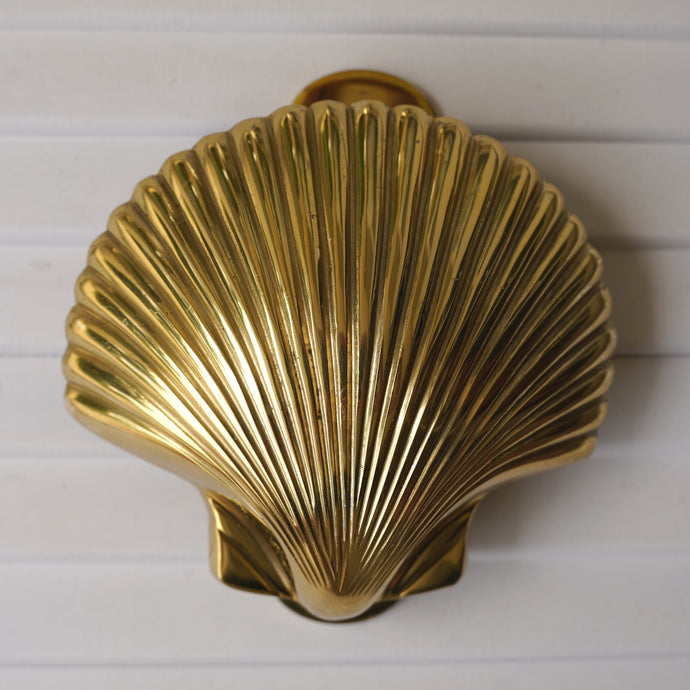 Mermaid Shell Door Knocker - Brushed Gold
