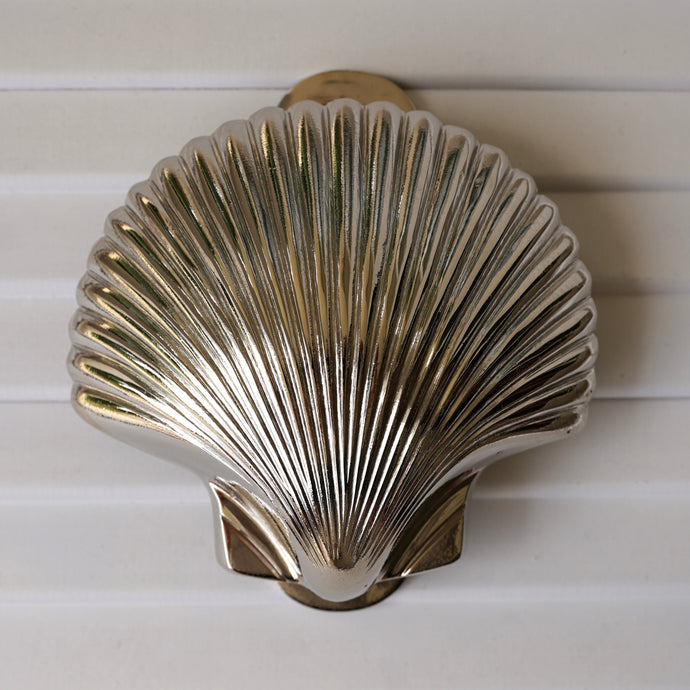 Mermaid Shell Door Knocker - Chrome