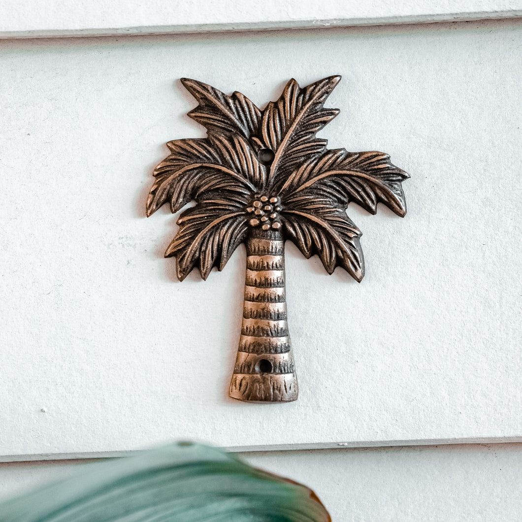 Palm Tree Plaque - Brass