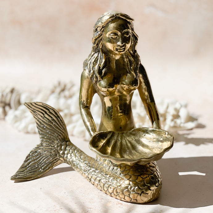 Mermaid Trinket Holder - Brushed Gold