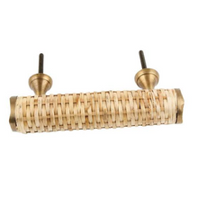 Load image into Gallery viewer, Sunny Rattan Handle - Brass
