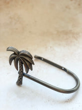 Load image into Gallery viewer, Palm Tree Curtain Pull Back - Antique Brass by CB
